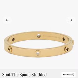 kate spade Spot The Spade Studded Hinged Bangle