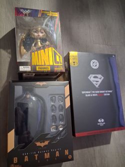 DC Collectible Figures Bundle – Batman, Superman, Wonder Woman