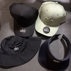 Alo Cap Bucket Hat and Sunvisor (all for $80)