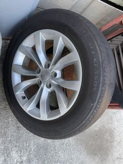 Two Tires And Rim From Chrysler (contact info removed)