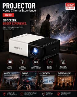 Mini Portable LED Projector - Ultra-Compact Home Theater & Media Player New