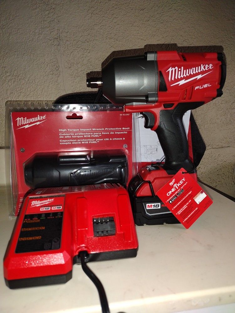 Milwaukee M18 Fuel Brushless 1/2in ONE KEY High Torque Impact Wrench Kit. $350
