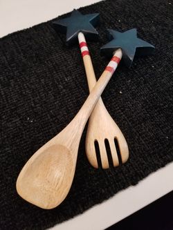 Patriot Salad Spoon And Fork