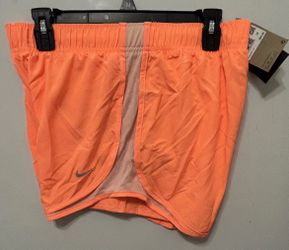 Nike Women’s Dri-FIT Tempo 3” Running Shorts Brief Lined Orange Reflective Sz M. MSRP$34.00