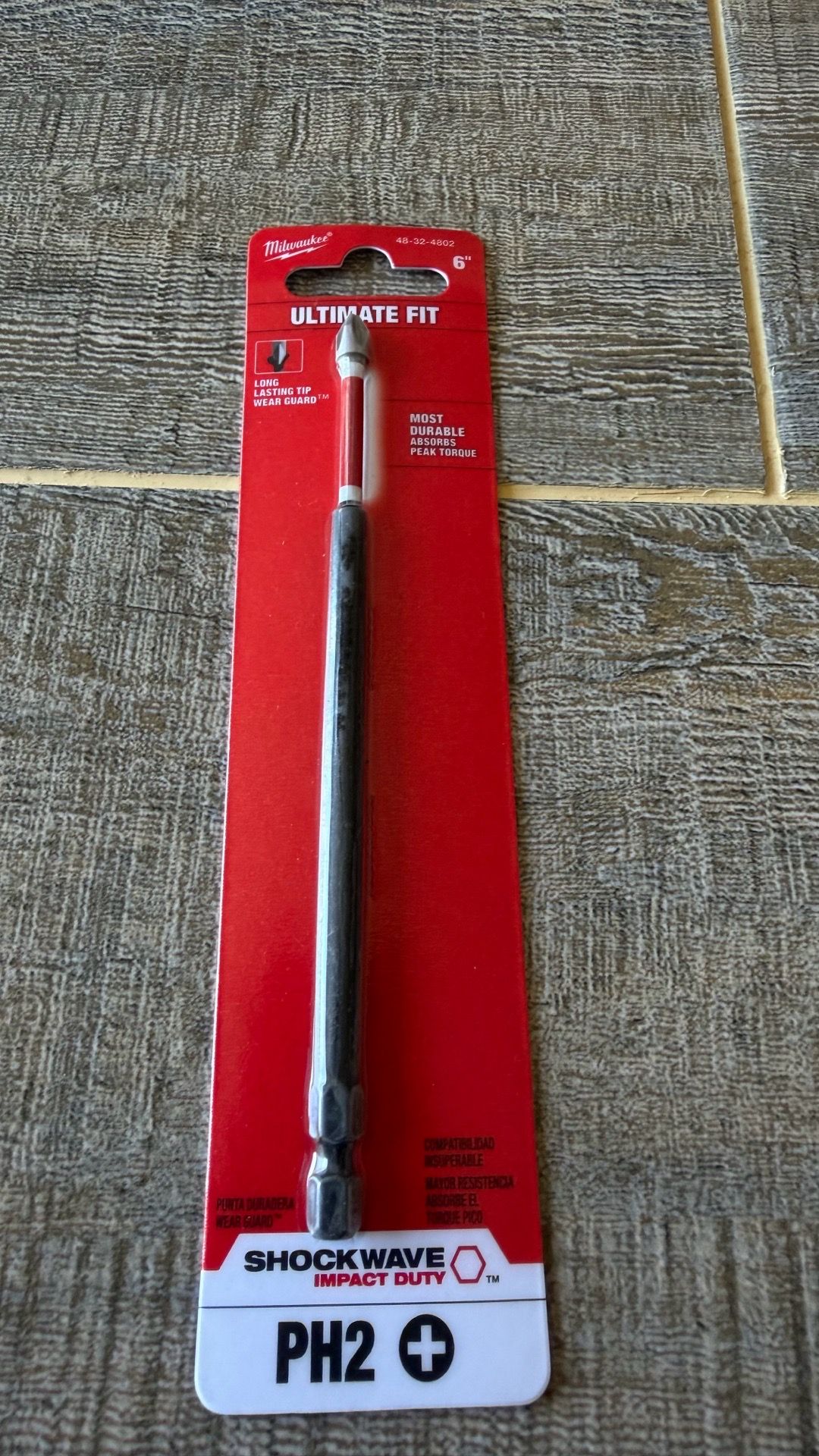 Milwaukee Shockwave PH2 Phillips #2 6” Impact Driver Bit 48-32-4802 NEW