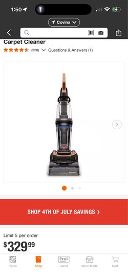 Bissell Revolution HydroSteam Upright Carpet Cleaner