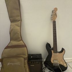 Authentic Yamaha EG112C Electric Guitar With Amp