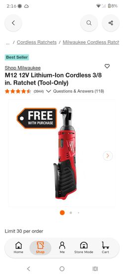 Milwaukee M12 3/8" socket wrench