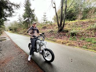 Electric Moped-Style Fat Tire E-Bike