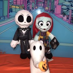 Set Of 3 Plush Nightmare Before Christmas 🎄🎄