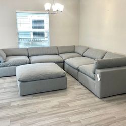 Nixon cloud sectional sofa couch Washable all cushions Performance Fabric NEW