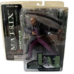 McFarlane Toys Matrix Series 1 Morpheus Figure Reloaded Parking Garage Scene NIB