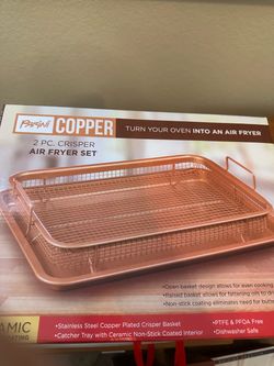 Parini Copper 2-Piece Crisper Air Fryer Set