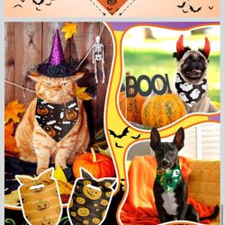NEW Halloween pet bandanas