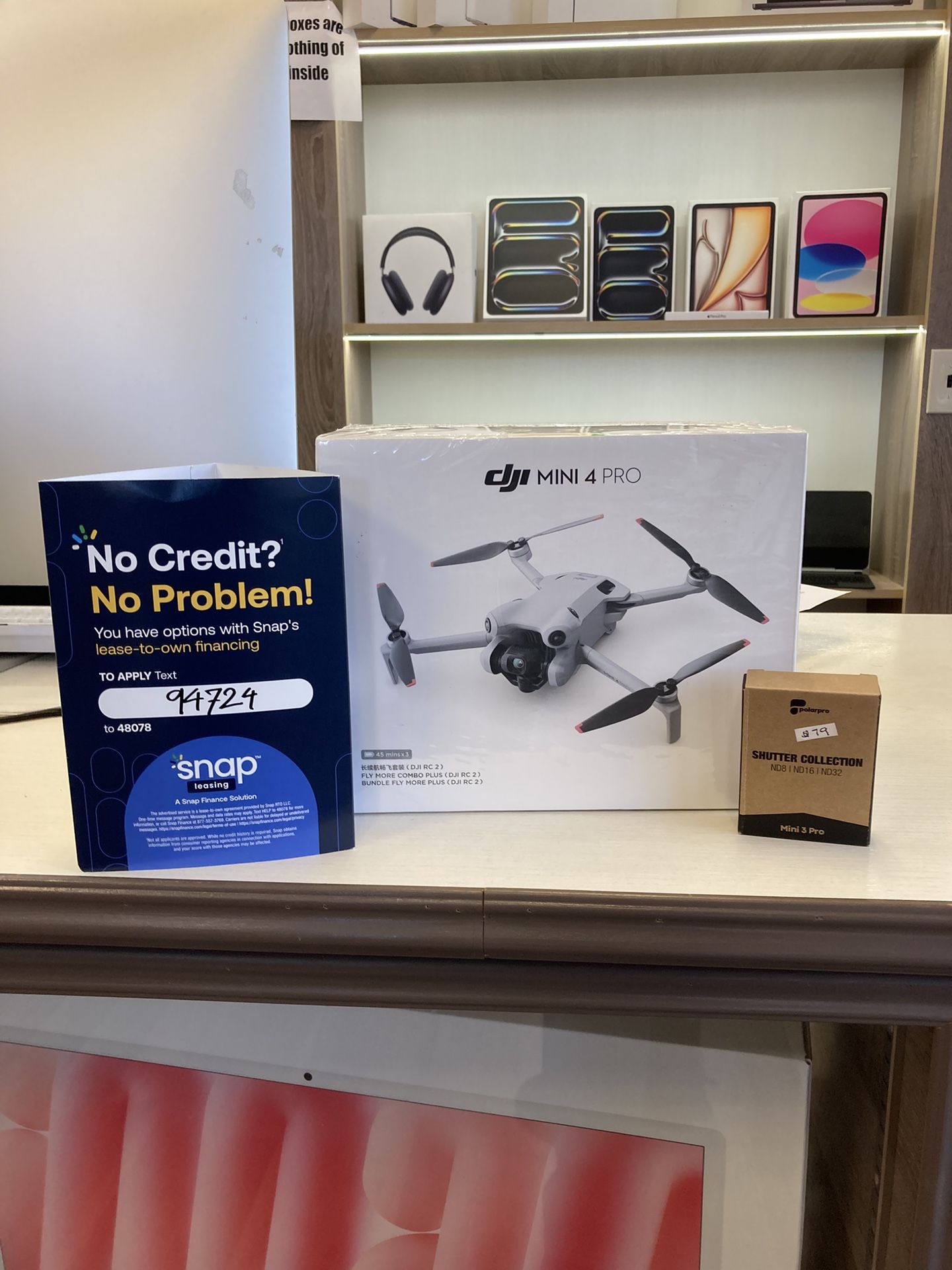 DJI Mini 4 Pro Flymore Combo W/ RC2 Remote and ND FILTER 3 Kit