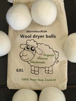 XL Wool Dryer Balls - 6 Pack - New