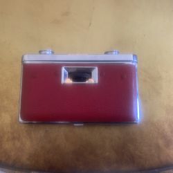 Vintage Carl Dietz Opera Glasses, red leather and metal casing