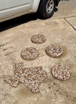 Texas Pea Gravel Stepping Stones  $25 For All 5
