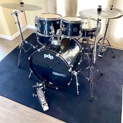 PDP Encore Complete Drum Set 22 10 12 16 14” New Quiet Cymbals Stands Tama Hihat Throne$435 Cash 2401 N. Euclid Ave. Upland 91784. Stick Key Good Cond