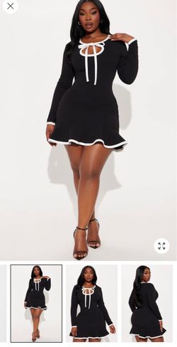 Black LongSleeve Dress w Tie