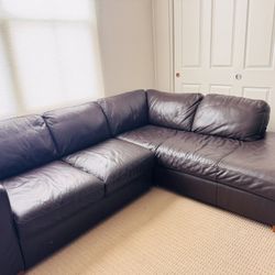 All Leather L Shape Couch