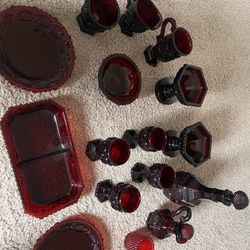 LIMITED EDITION: AVON 1878 RUBY RED GLASS WEAR