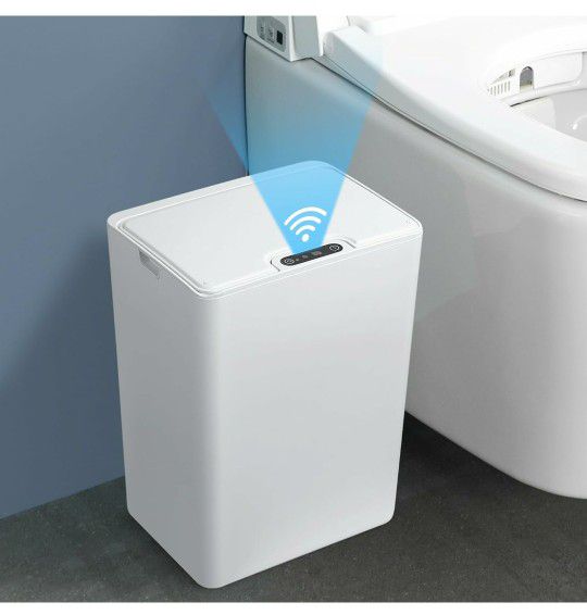 New !Smart Automatic Trash Can 3.6 Gallon Bathroom Touchless Motion Sensor Small Garbage Can with Lid Smart Electric Plastic Garbage Bin
