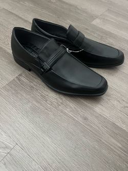 Perry Ellis Portfolio Ultra Foam Black Leather Loafer Dress Shoes Size 10 NEW