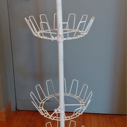 White Metal 4 Tier Shoe Organizer