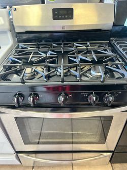 Kenmore Stainless Steel Gas Range 5 burner  (delivery+install available) width 30”
