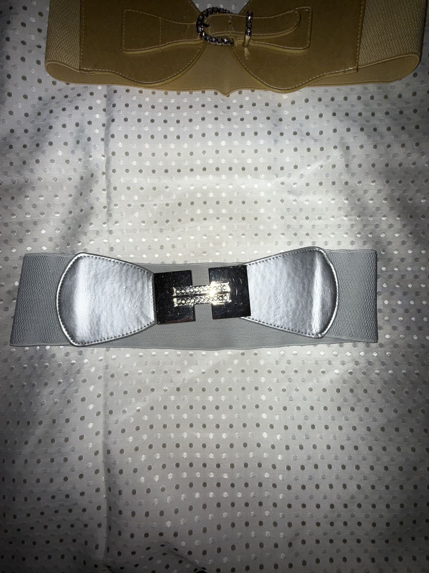Vintage Silver & Gold Elastic Belts