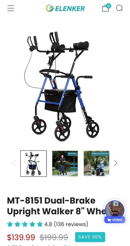 NEW! Upright Rollator