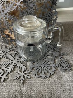 VTG Retro Pyrex Flameware Glass Percolator 9 Cup Coffee Pot 7759B Complete