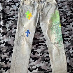 Chrome heart jeans