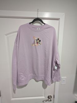 Disney Sweatshirt Womens Purple Mickey Mouse Walt Disney World Pullover 2X