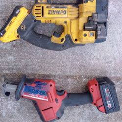 Milwaukee Fuel Cordless Brushless Reciprocating Saw And DeWalt Cordless   Threaded Cord Cutter 