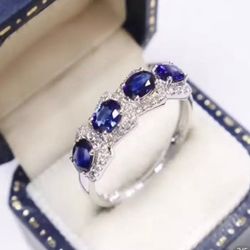 Sapphire Ring S925 Sz 7