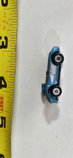 Vintage Blue Miniature Race Car Toy