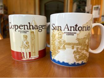 Assorted Starbucks collector mugs