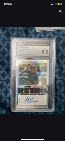 Kyle Lewis signed autograph mariners 9.5 graded autograph signed