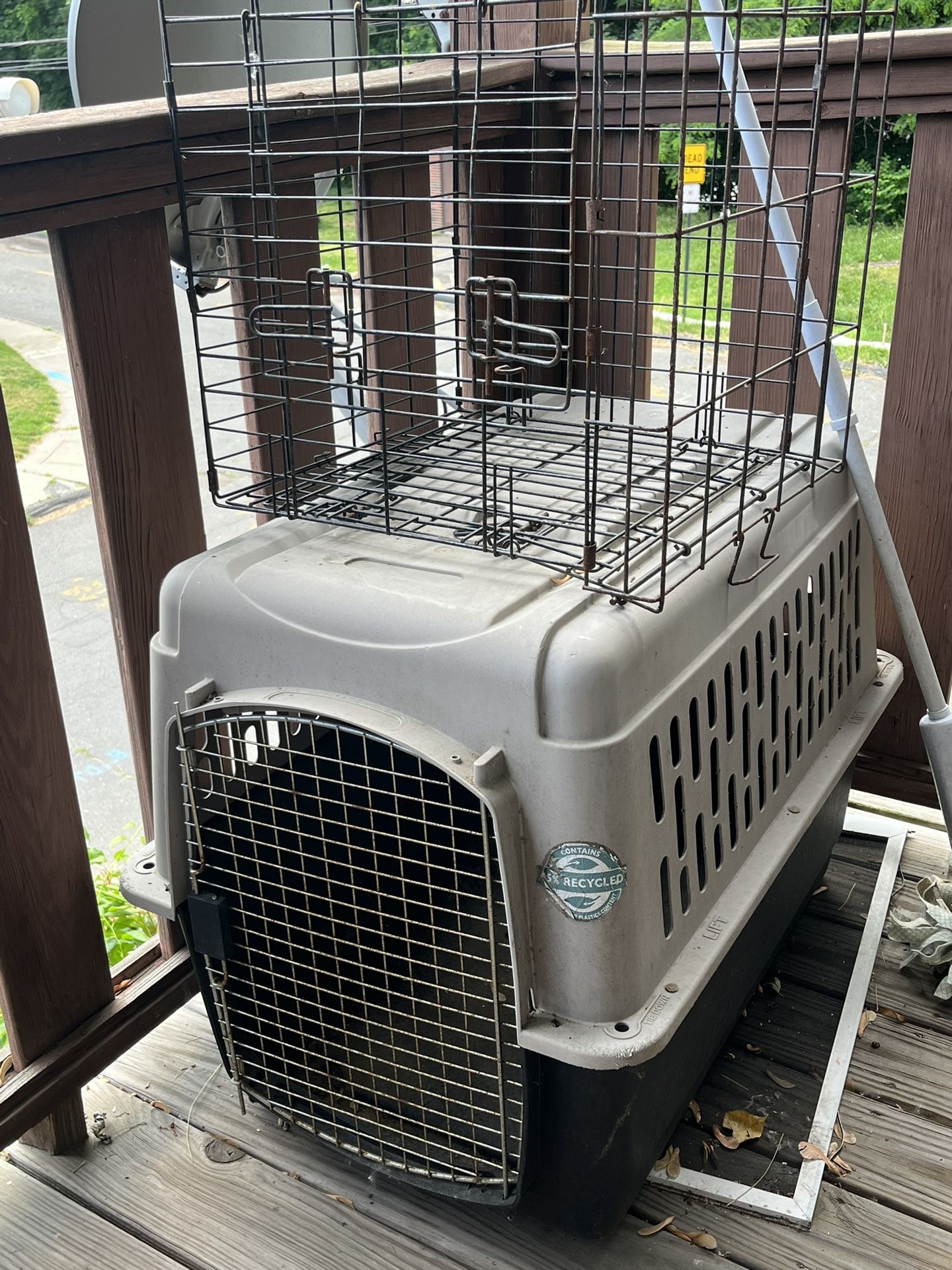 Large Animal Crate And Small Cage