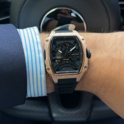 Paul Rich Frosted Gold Skeleton Watch