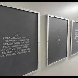 3 picture wall art decor (metal rustic frame)