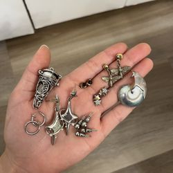Assorted earrings and pendants