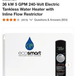 ECO SMARK 36 KW TANKLESS WATER HEATER 