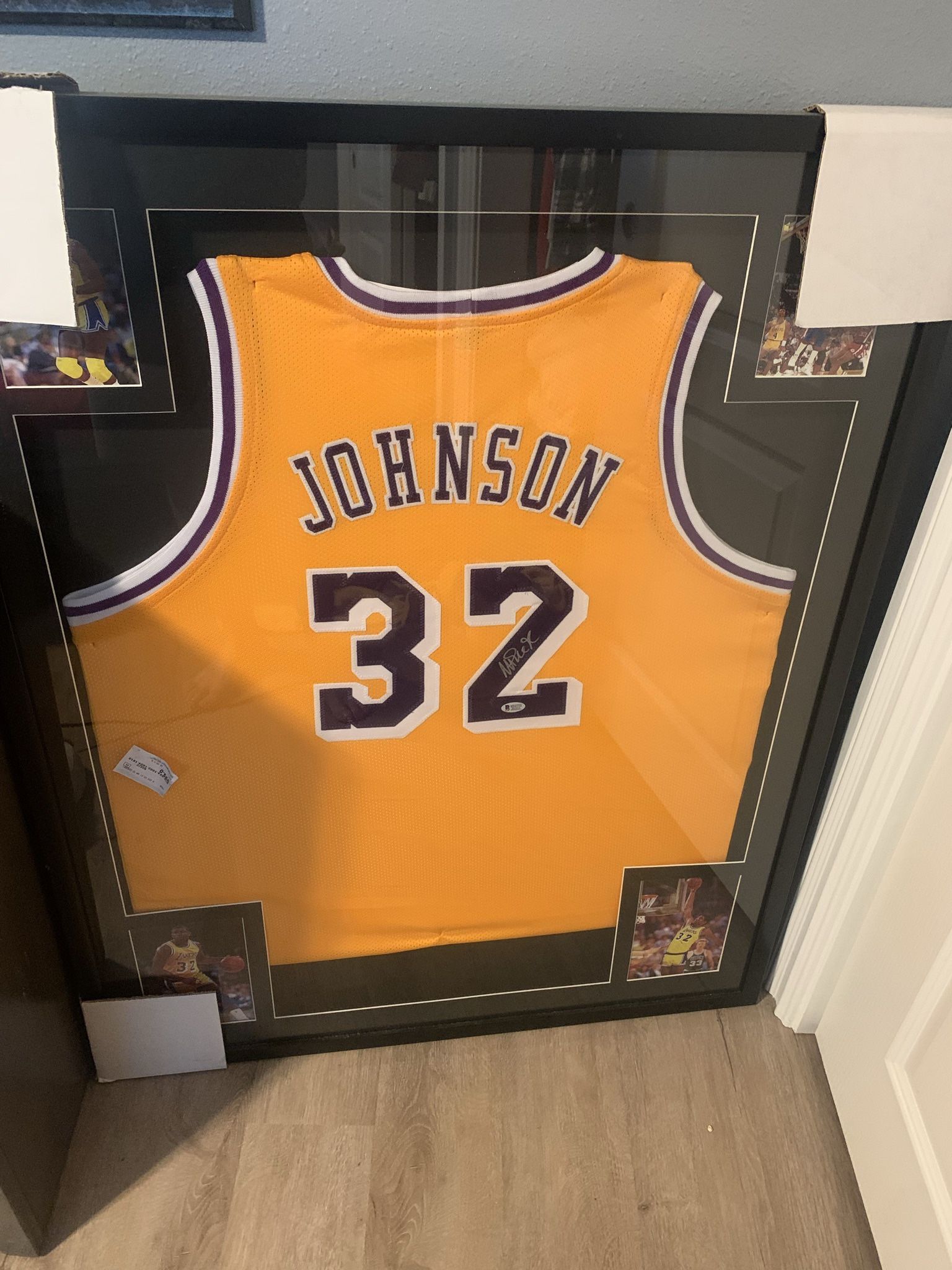 ✅ ✅Official Signed 🏀Magic Johnson 🏀Lakers Basketball Jersey✅ ✅