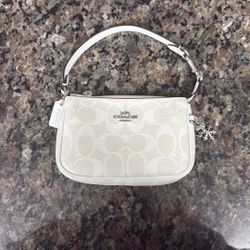 Viral Coach White Nolita 15 Monogram Boxed Holiday Charms Snowflake Set