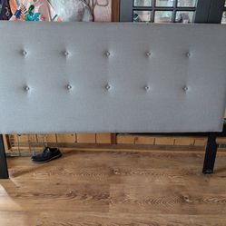 Gray king headboard from sleep number