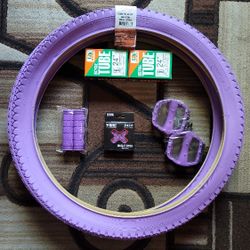 NEW Bicycle Bmx Parts Bundle 24" Purple