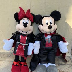 Mickey And Minnie Disney 23” Halloween Dolls